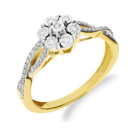 Pierścionek zaręczynowy z diamentami BRIDELL Magic NF JRI-532 próba 375