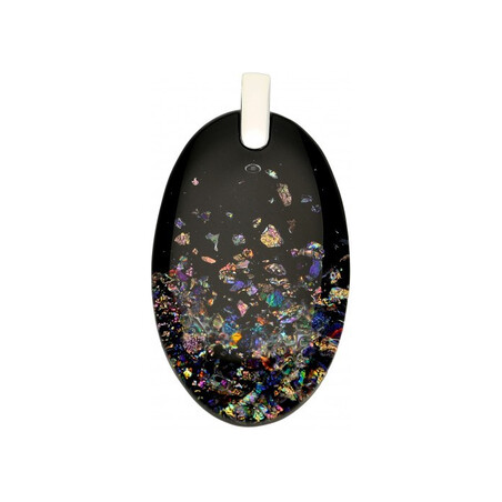 Zawieszka owalna wykonana ze szkła Murano numer KQ R712