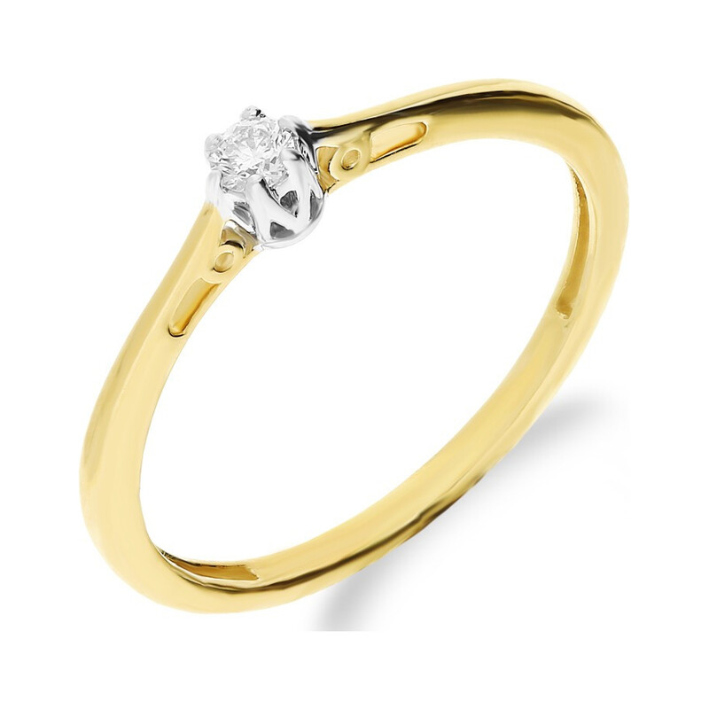 Pierścionek ROYAL AP-0,10ct NF JRI-557 próba 375