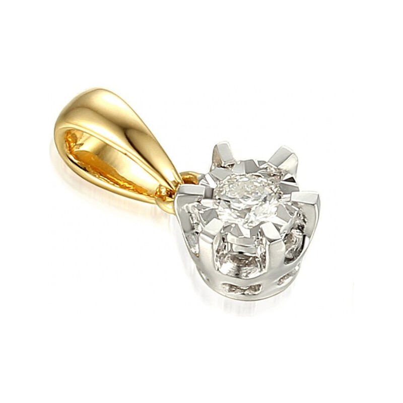 Pierścionek zaręczynowy z diamentem ROYAL Magic AW 54803 YW-0,09 próba 585 ROYAL