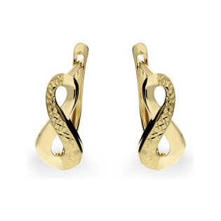 Kolczyki złote infinity/angielskie zapięcie AR XXDCNSE8112-3 próba 585