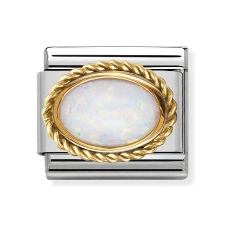 Element Link NOMINATION Composable 18K owal kaboszon+warkocz NP 030507 07 CO KK