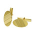 Złote spinki mankietówki owalne CB G-051 próba 585 Sezam - 1