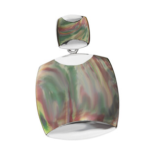 Zawieszka duża kwadrat obły z zieloną masą perłową  AG NJ 7387-1 próba 925