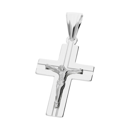 Krzyżyk srebrny z wizerunkiem fazowany MV GKD006 próba 925