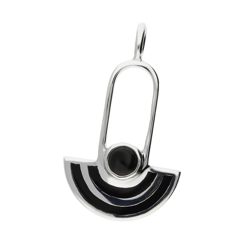 Zawieszka wahadło onyks i czarna emalia NJ12 1620211.2 próba 925