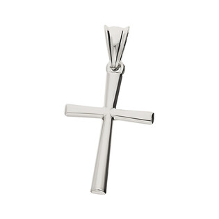 Krzyżyk srebrny gładki wypukły ramiona kwadratowe MV K014 próba 925