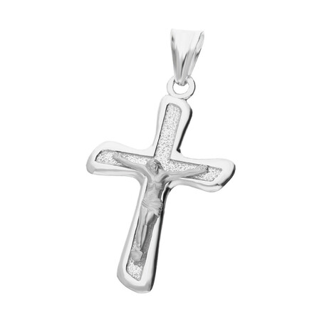 Krzyżyk wizerunek żłobiony ram.skośne MV K188 próba 925