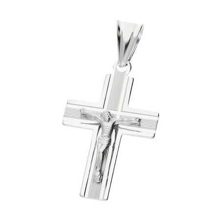 Krzyżyk srebrny z wizerunkiem Pana Jezusa MV GKD007 rod próba 925
