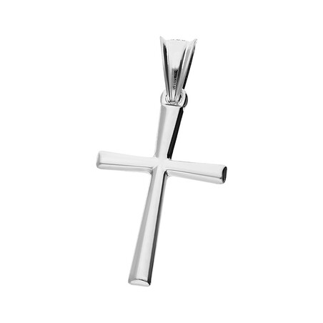 Krzyżyk srebrny gładki wypukły ramiona kwadratowe MV K014 rod próba 925  