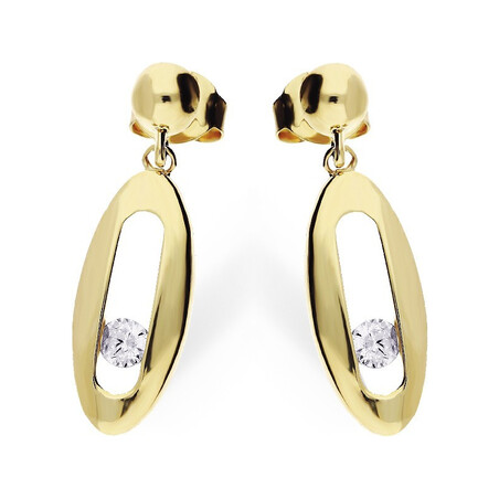 Kolczyki owal ażur+cyrkonia-dł.sztyft MZ E1-CZ-P1-CZ próba 585