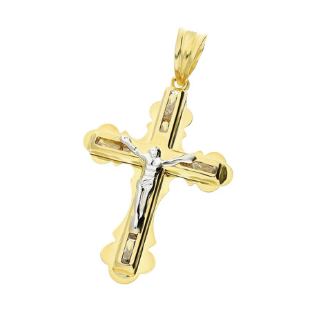 Krzyżyk wizerunek cyrkonie ram.falbanka S3 MCT-27 próba 585