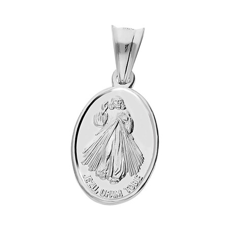  Medalik srebrny Jezu Ufam Tobie owal nr MV M091 próba 925