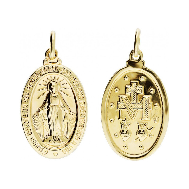 Medalik złoty z wizerunkiem Matki Boskiej Niepokalanej nr CB M-0926 próba 585   