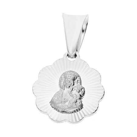  Medalik srebrny z wizerunkiem Matki Boskiej Częstochowskiej nr MV MD064 rod próba 925  