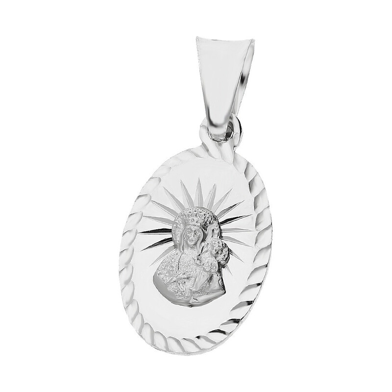 Medalik srebrny z wizerunkiem Matki Boskiej nr MV GMD114 rod próba 925   