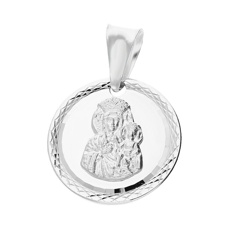 Medalik srebny z wizerunkiem Matki Boskiej Częstochowskie nr MV GMD008 próba 925    