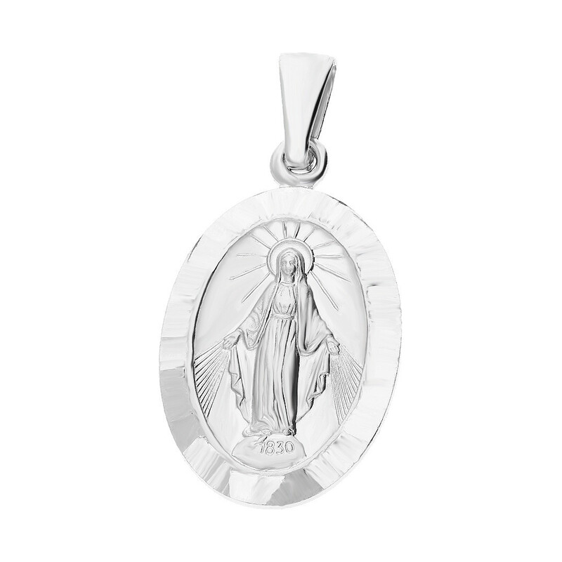 Medalik srebny z wizerunkiem Matki Boskiej Niepokalanej nr NI XCI01684 próba 925