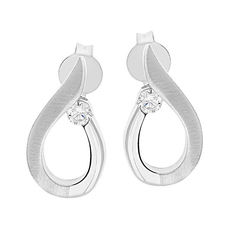 Komplet kropla pusta srebrne kolczyki i zawieszka OL LTS-EP001 próba 925