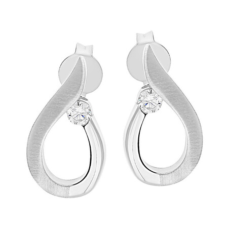 Komplet kropla pusta srebrne kolczyki i zawieszka OL LTS-EP001 próba 925