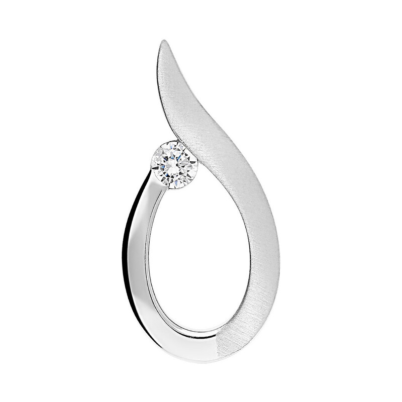 Komplet kropla pusta srebrne kolczyki i zawieszka OL LTS-EP001 próba 925