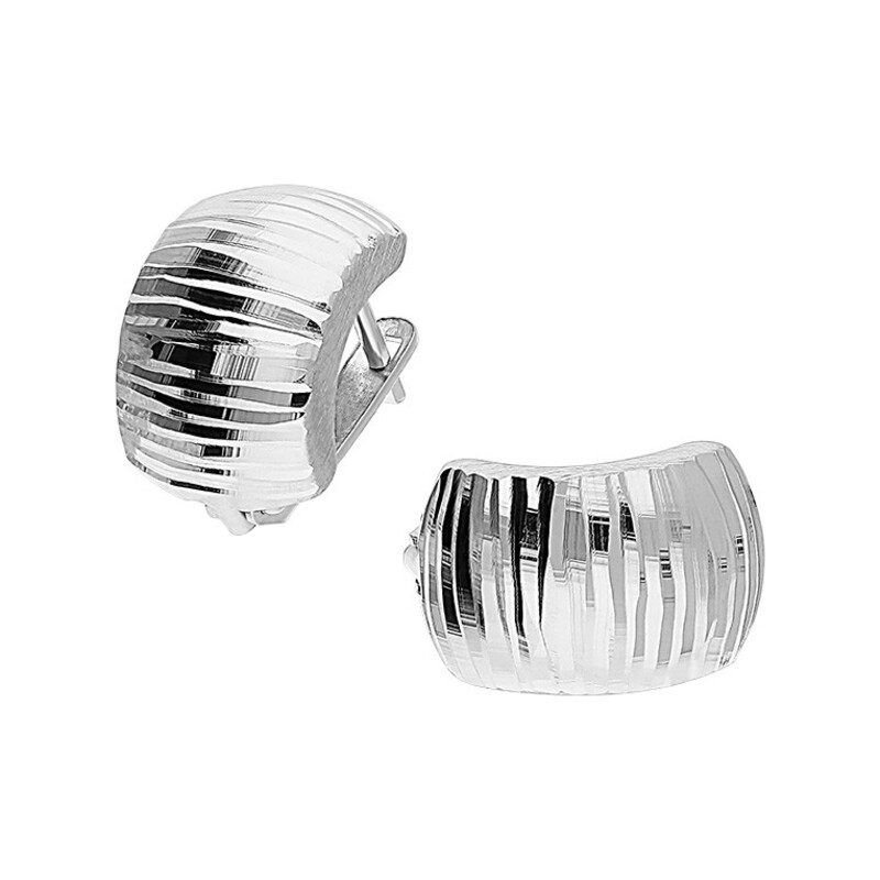 Kolczyki blaszki bułeczki grawerowane OL CSK275 próba 925