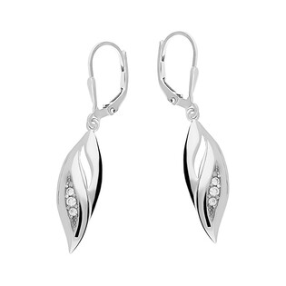 Kolczyki srebrne kropla z cyrkoniami OL OKP116 próba 925