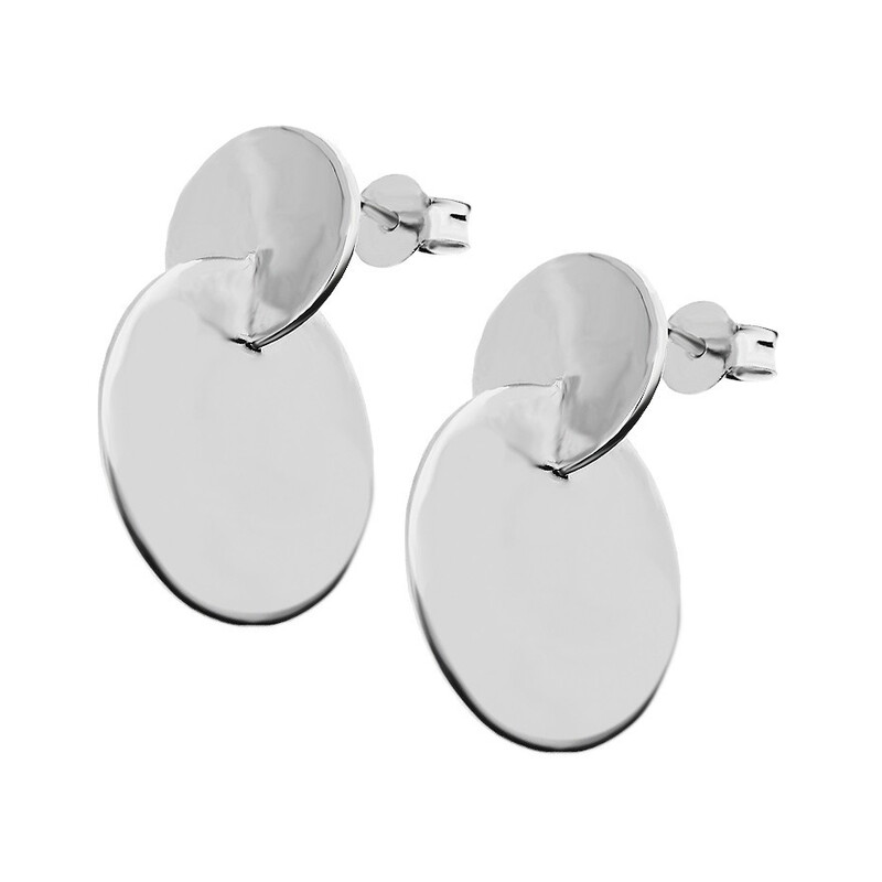 Kolczyki srebrne kółka pełne blask połączone nr JA547R próba 925      