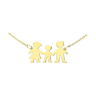  Naszyjnik złoty rodzina z dziewczynką OS 249-10116 próba 585