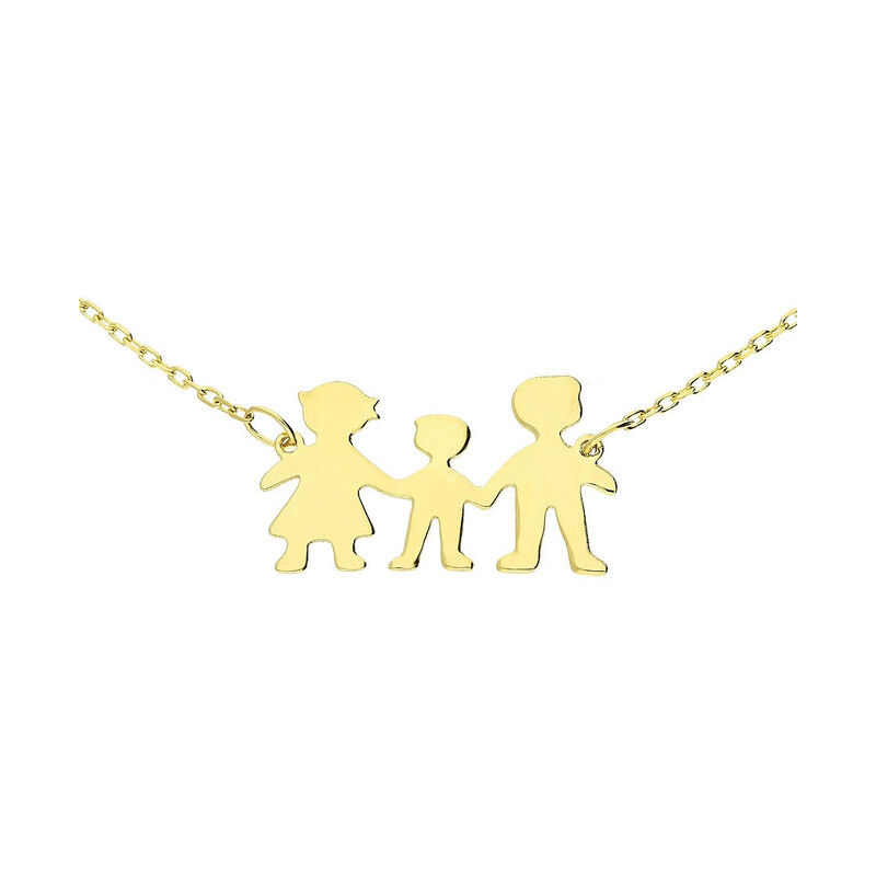  Naszyjnik złoty rodzina z dziewczynką OS 249-10116 próba 585