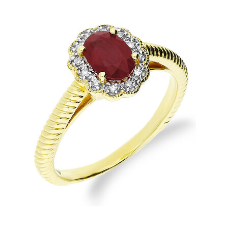 Pierścionek rubin 0,94ct+bryl.0,08ct KU 3415 RB Markiza obr.sznur próba 585