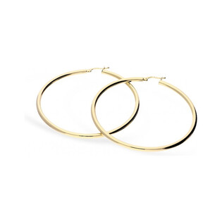 Kolczyki złote kółka 5 cm zaprezentowane na finalistce Miss Polski 2025 Ewie Bochenko