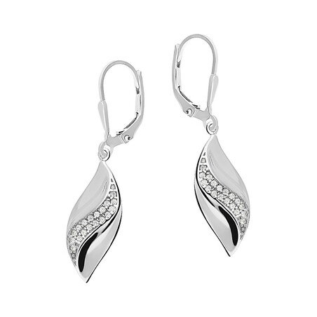 Komplet falka z cyrkoniami kolczyki i zawieszka OL ZS-EP243 próba 925