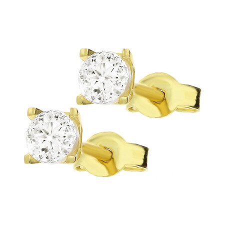 Złote kolczyki z cyrkonią/sztyft MZ T5-E-OS-1-3,50mm-CZ próba 375