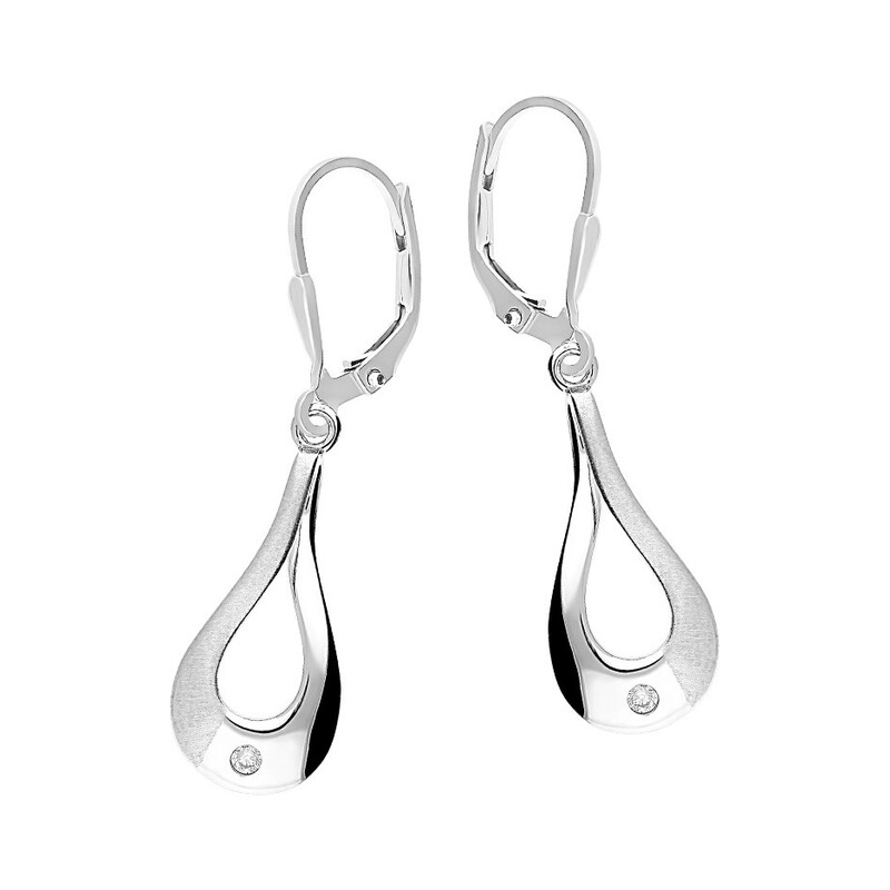 Komplet kropla pusta srebrne kolczyki i zawieszka OL ZS-EP088 próba 925