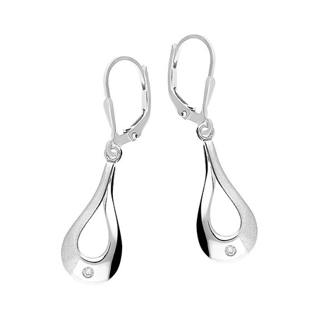 Komplet kropla pusta srebrne kolczyki i zawieszka OL ZS-EP088 próba 925