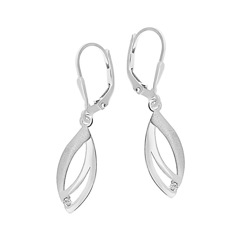 Komplet łezka ażur srebrne kolczyki i zawieszka z cyrkoniami OL ZS-EP313 próba 925