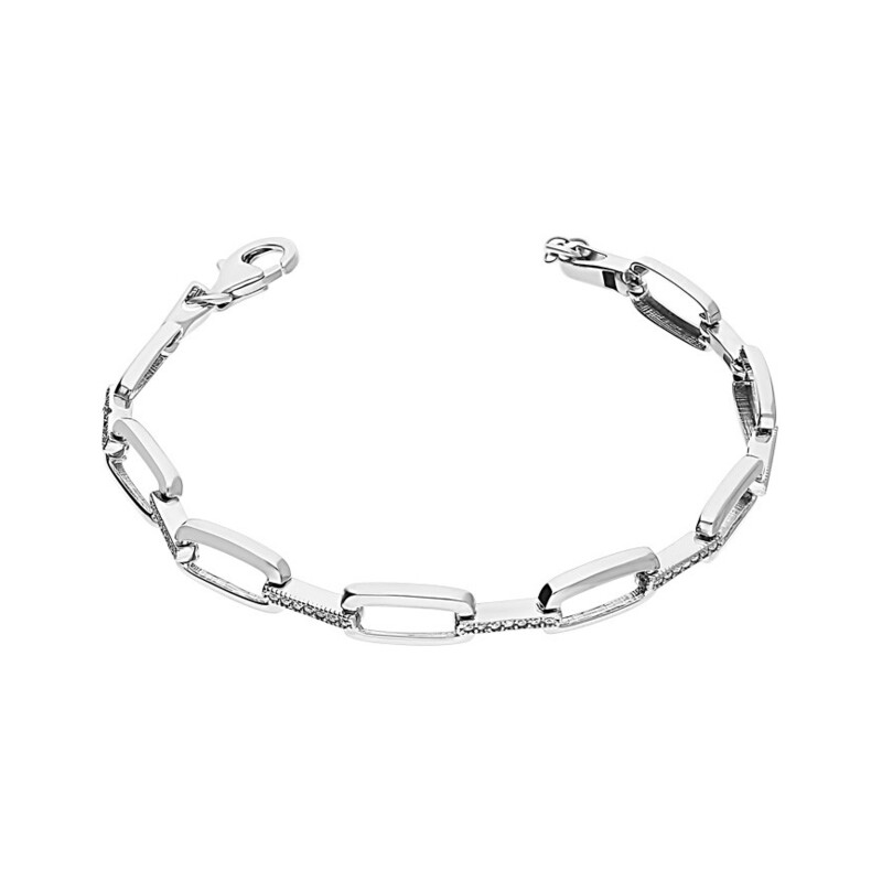 Bransoleta prostokąt ramka+pałka z cyrkoniami OL RTB270 próba 925