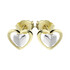 Kolczyki złote serce w sercu dwa kolory próba 585