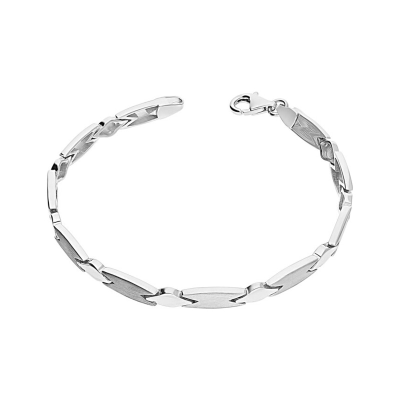 Bransoleta romb blask+prostokąt mat OL RTB137 próba 925