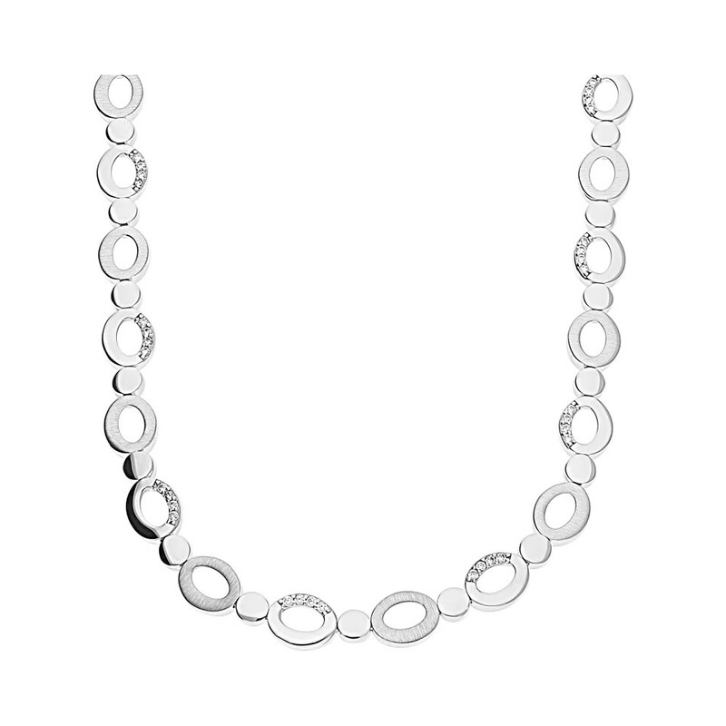 Naszyjnik owal ramka z cyrkoniami  OL RTN331 próba 925