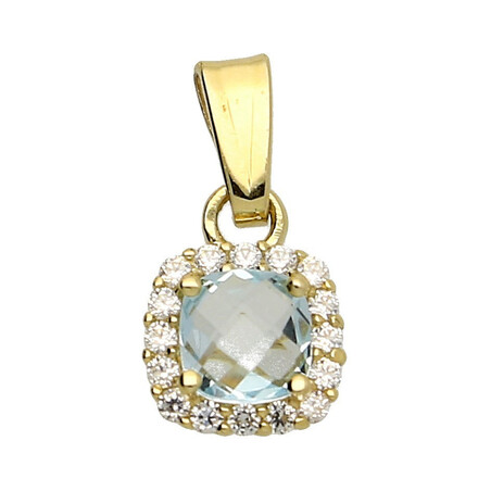 Zawieszka złota markiza kwadrat z cyrkoniami nr OS 96-3074 TOP próba 585