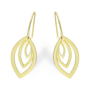 Kolczyki złote łezki trzy elementy, bigiel otwarty nr AR 1771 Au 333