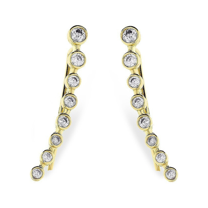 Kolczyki na płatek cyr.gł.opr.w łuk MZ T5-E-SNDR-2-CZ próba 375