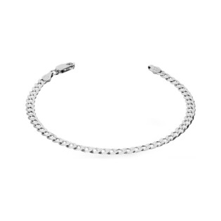 Bransoletka srebrna pancer grawerowany 4 mm