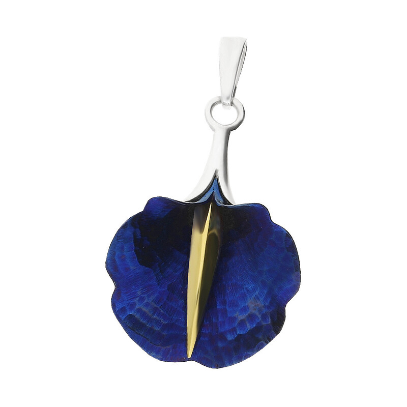 Zawieszka tytanowa ozdobna lilia AU OR B-P kalia fala próba 925