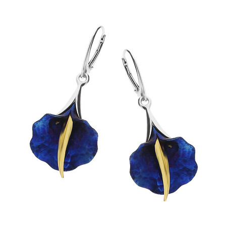 Kolczyki tytan lilia ozdobna OR B-EMH kalia fala próba 925