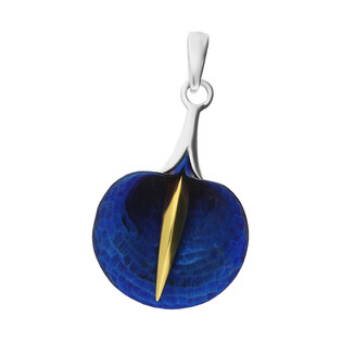 Zawieszka srebrna duża tytanowa kalia