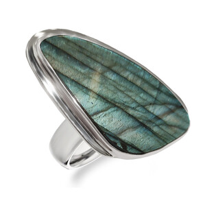 Pierścionek labradoryt Madagaskar GX MINERALS GX-lab-20 próba 925