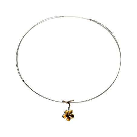 Naszyjnik tytanowy kwiat wiśni/stalki AG ARTIS A.Głodowski 522 próba 925